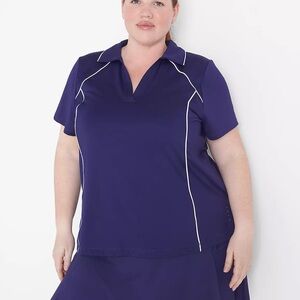 Lane Bryant Livi Active Wicking Navy Short-sleeve Polo & Matching Skort 18/20